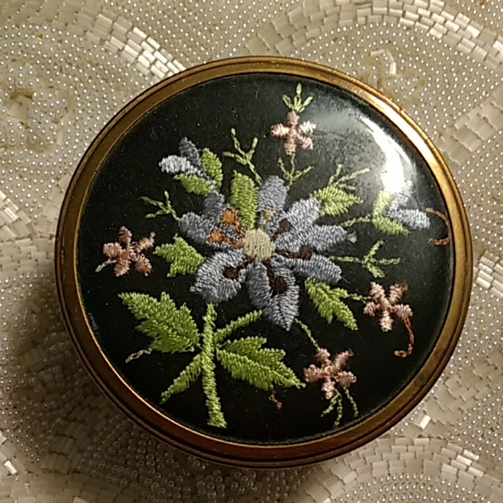 Vintage brass Margaret Rose England trinket box